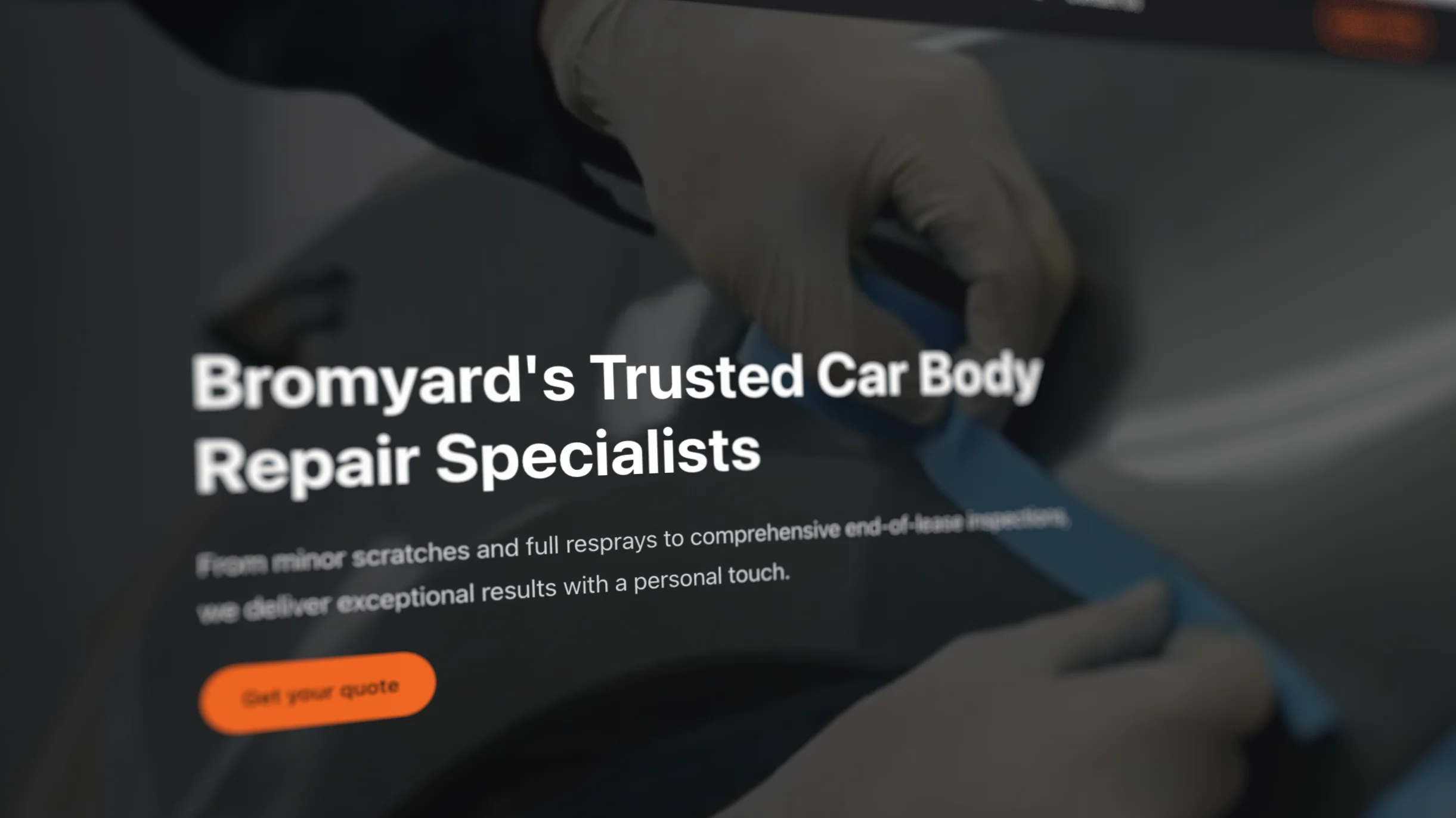 Bromyard Body Repairs website preview